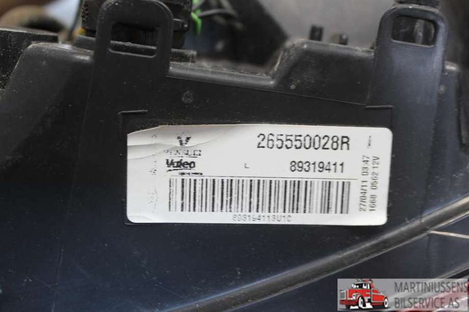 Baklykt venstre indre til Renault Megane 2009-2016 Type III  (RENAULT|265550028R|)