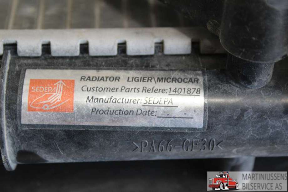 Radiator (automat gir) til Mopedbil Ligier JS50 2015-2024 (Type I)  (LIGIER||1401878)