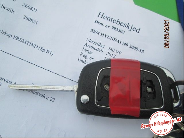 Nøkkel til Hyundai i40, 2012-2017  (HYUNDAI|)