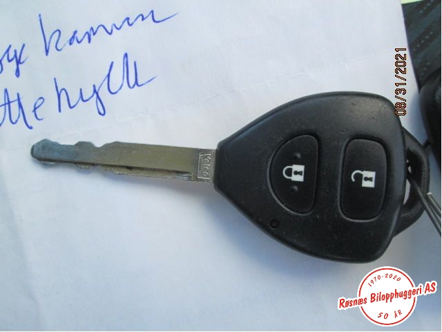 Nøkkel til Toyota Yaris, 2012-2014 (Type III, Fase 1)  (TOYOTA|)