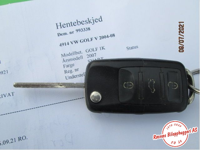 Nøkkel til VW Golf V, Combi 2003-2008  (VOLKSWAGEN|)