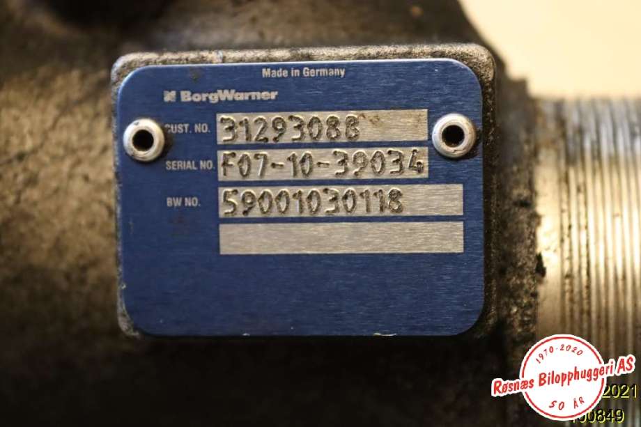 Turbo rør til Volvo XC70 2008-2013 (Type II, Fase 1)  (VOLVO|31293088|)
