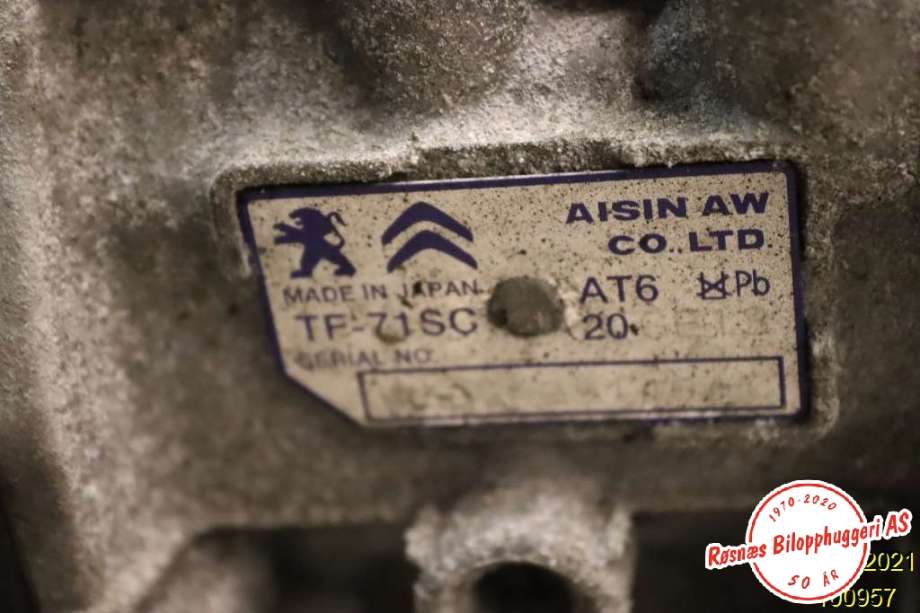 Girkasse automat til Peugeot 208 2012-2019 (Type I)  (PEUGEOT|AT6|)