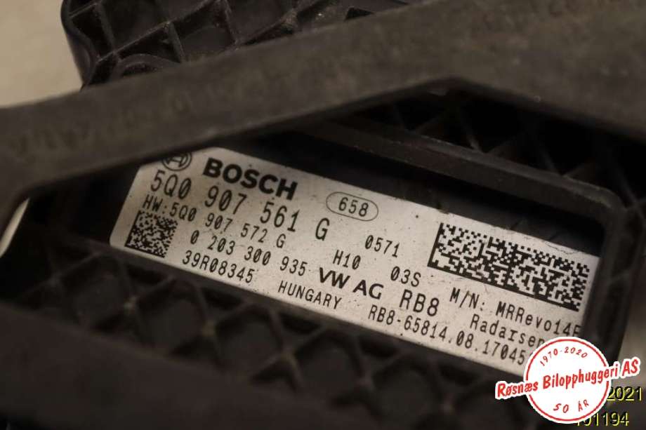 Sensor radar til Audi A3 2016-2020 (Type III, Fase 2)  (AUDI|5Q0 907 561 G|)