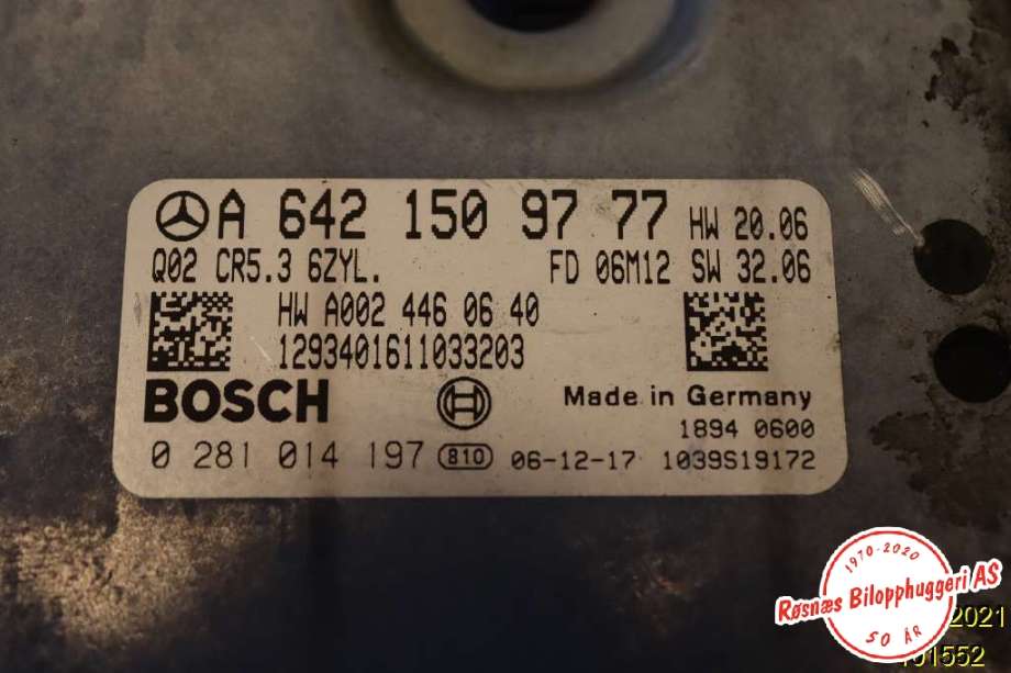 Styreenhet motor til Mercedes S-Klasse 2005-2013 (W221) (W221) (MERCEDES|A 642 150 97 77|0 281 014 197|)