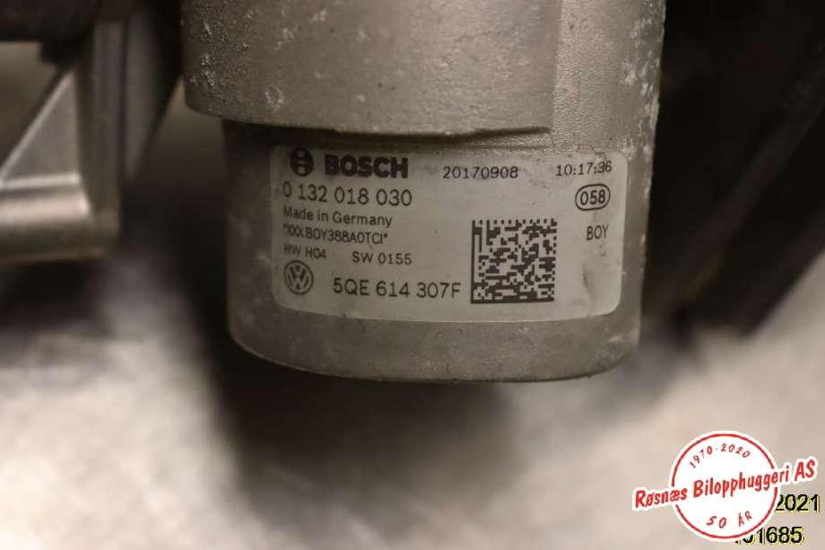 Bremsefordeler til Audi A3 2016-2020 (Type III, Fase 2)  (AUDI|5QE 614 307F|)