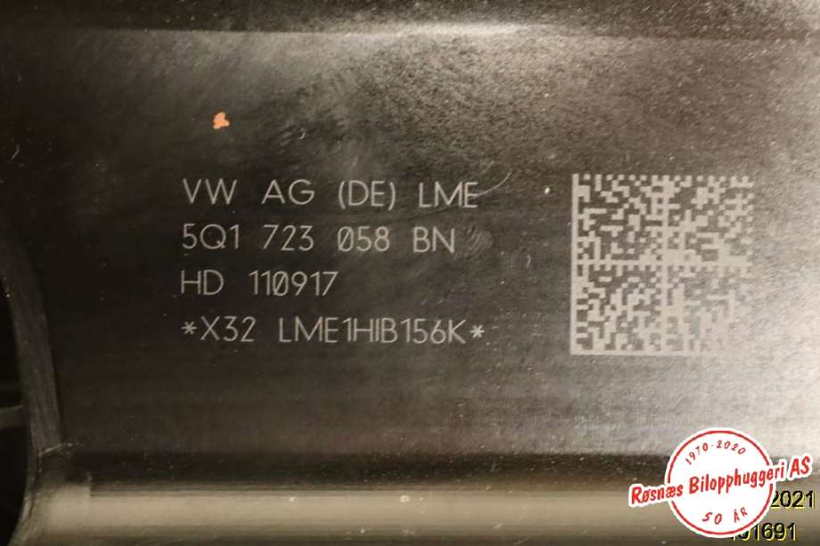 Pedal gass/brems/clutch til Audi A3 2016-2020 (Type III, Fase 2) (AUDI|5Q1 723 Ø58 BN|)