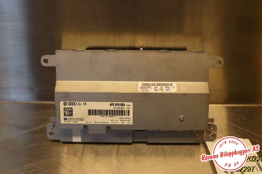 Instrument kjørecomputer til Audi A4, Allroad 2009-2016 (Type I) (B8) (B8) (AUDI|4F0 919 604|)