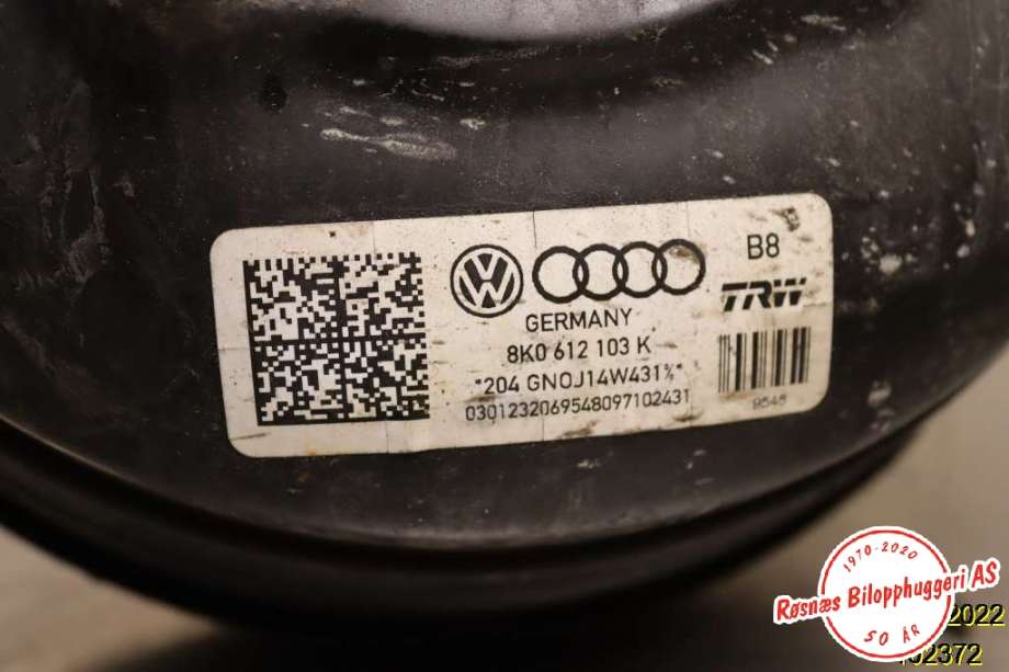 Bremsekraft-forsterker til Audi A4, Allroad 2009-2016 (Type I) (B8) (B8) (AUDI|8K0 612 103 K|)