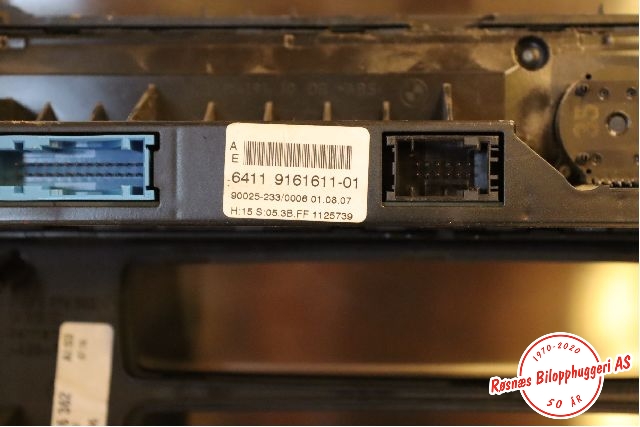 Varmeapparat betjening til BMW 5-Serie 2003-2010 (E60/E61) (E60/E61) (BMW|6411 9161611-01|)