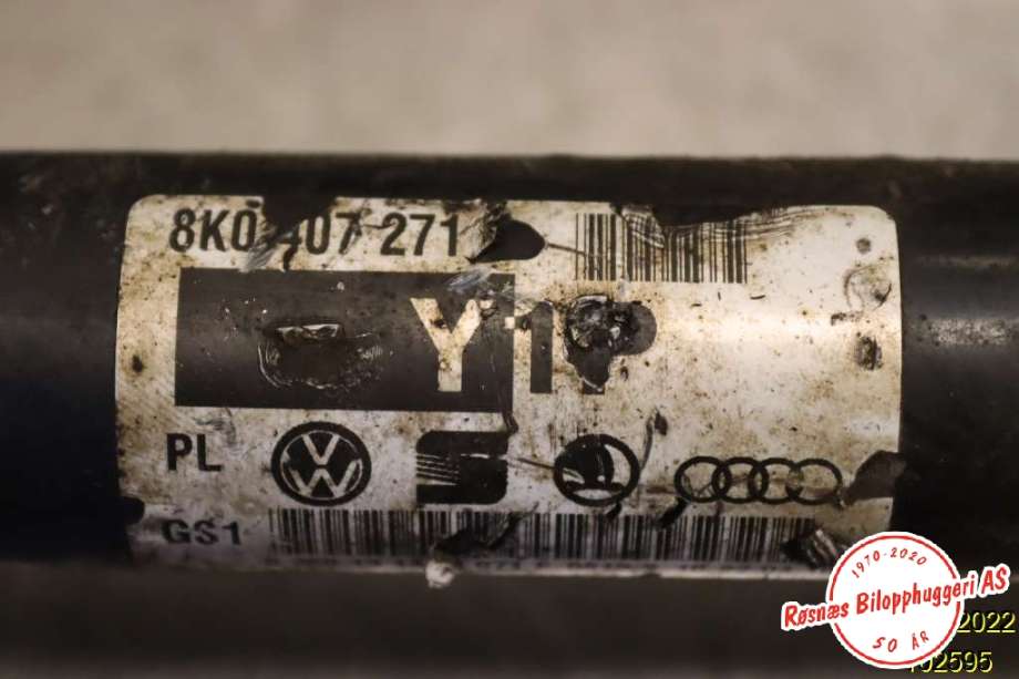 Drivaksel høyre foran til Audi A4, Allroad 2009-2016 (Type I) (B8) (B8) (AUDI|)