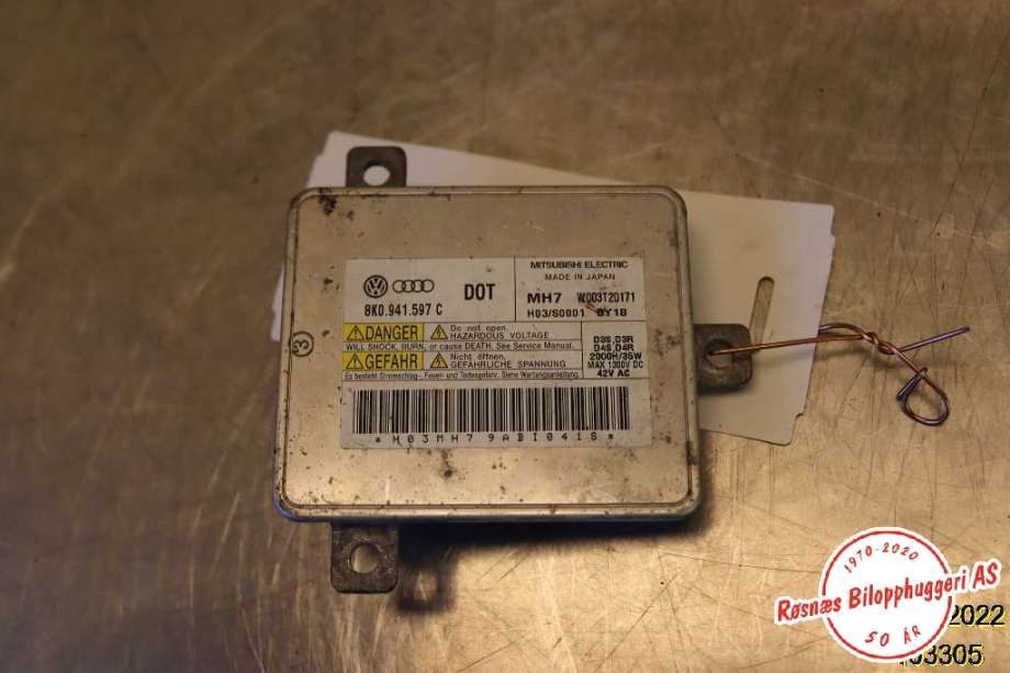 Styreenhet xenon/ballast til VW Sharan 2010-->> (Type II)  (VOLKSWAGEN|8K0.941.597.C|)