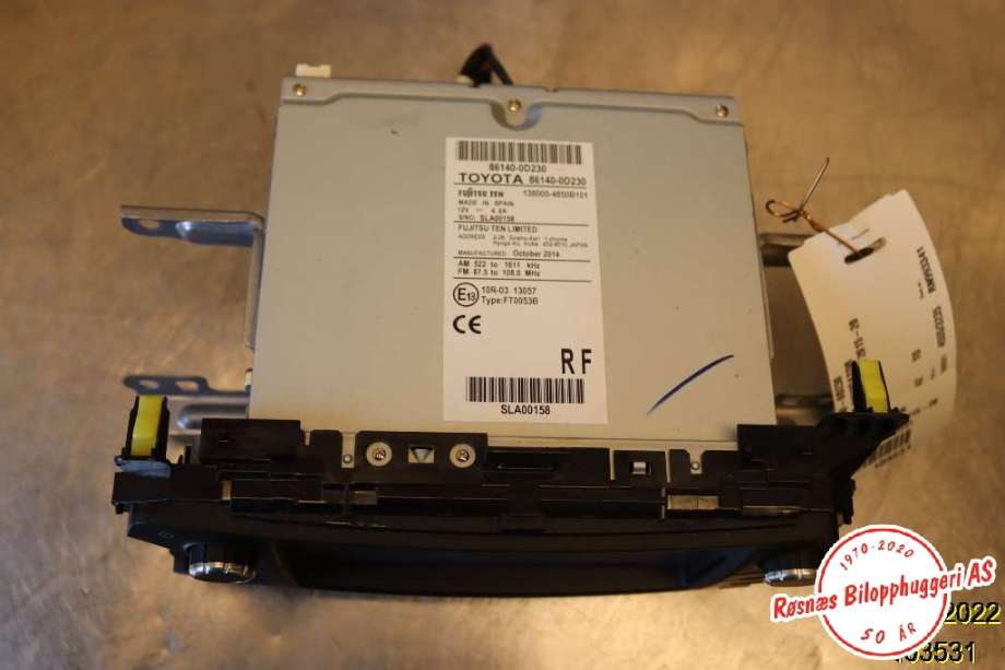 Bilstereo navigasjon til Toyota Yaris 2014-2020 (Type III, Fase 2)  (TOYOTA|86140-0D230|)