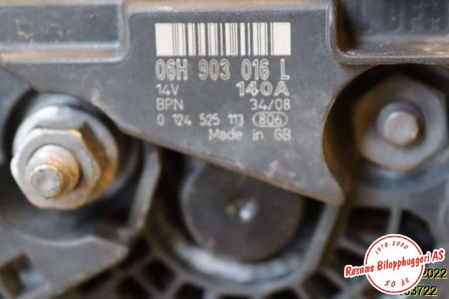 Dynamo til Audi A4 2007-2014 (Type IV) (B8) (B8) (AUDI|06H 903 016 L|)