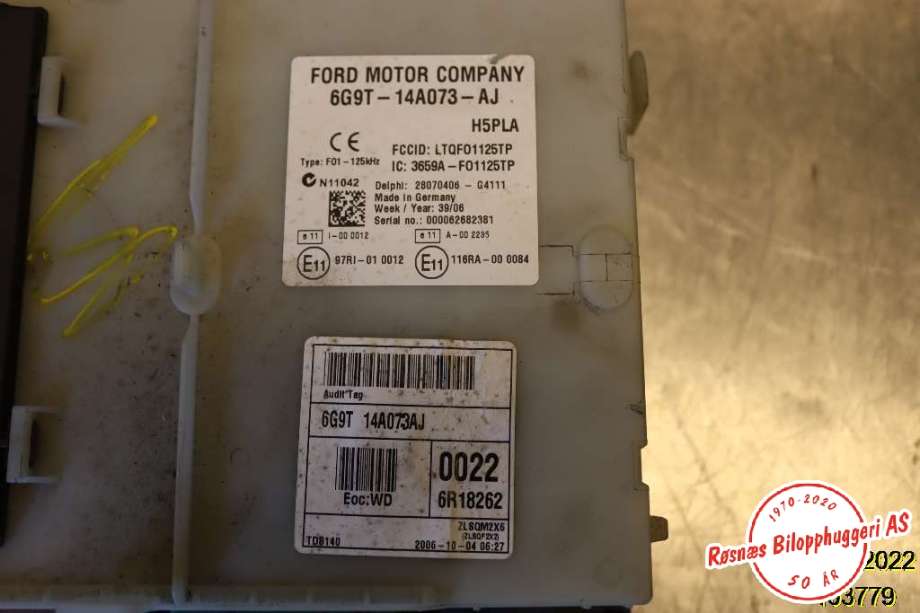 Sikringsboks til Ford S-Max 2006-2010 (Type I, Fase 1) (FORD|)
