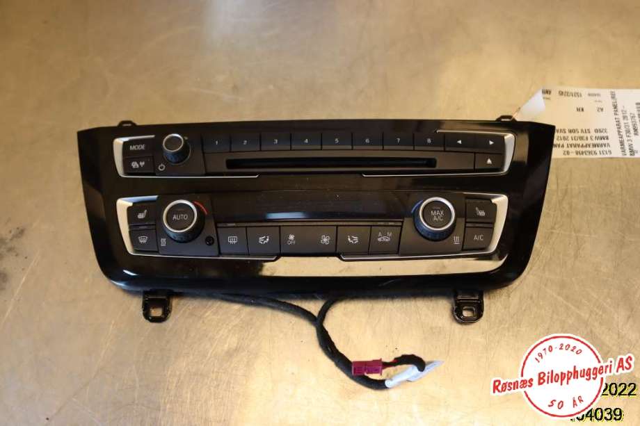 Varmeapparat betjening til BMW 3-Serie, 2012-2018 (F30/F31/F34) (F30/F31/F34) (BMW|6131 9363498-02)