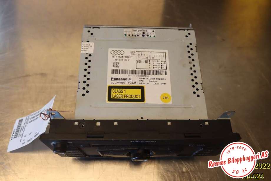 Bilstereo til Audi Q5 2008-2012 (Type I, Fase 1)  (AUDI S-LINE|8T1 035 186 P|)