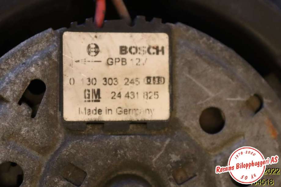 Kjølevifte til Opel Zafira A 1999-2005 (OPEL|24431825|0130303245|)
