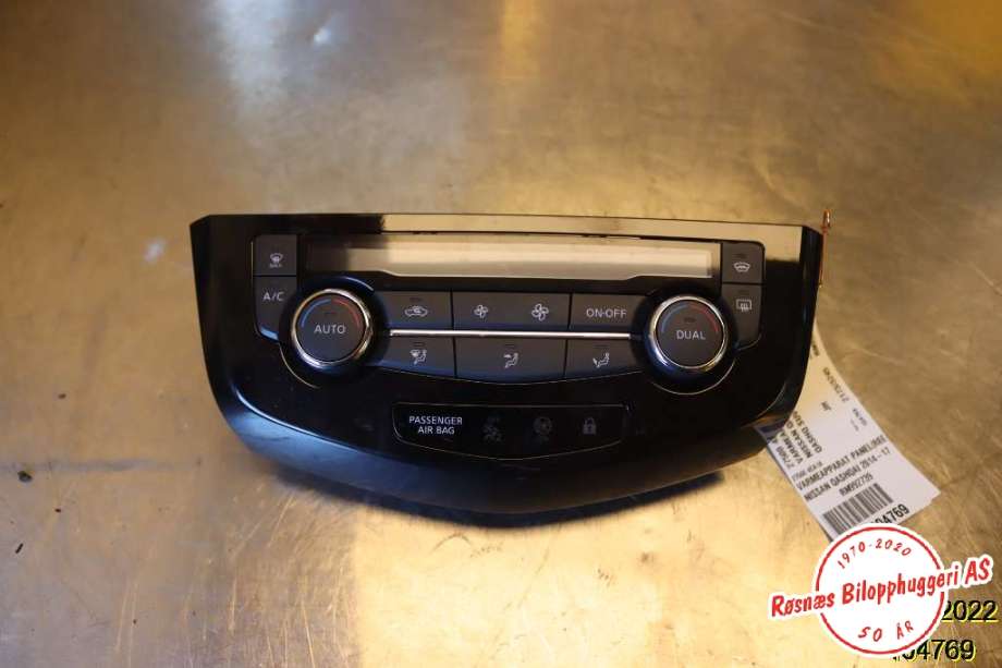 Varmeapparat betjening til Nissan Qashqai 2014-2021 (Type II) (NISSAN|27500 4EA1A|)
