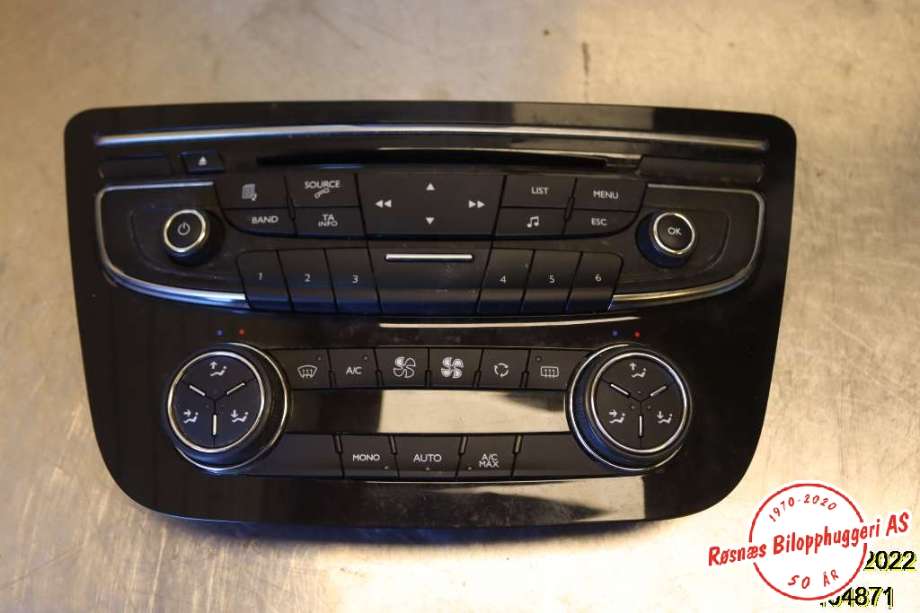 Varmeapparat betjening til Peugeot 508, 2011-2014 (Type I, Fase 1)  (PEUGEOT|)