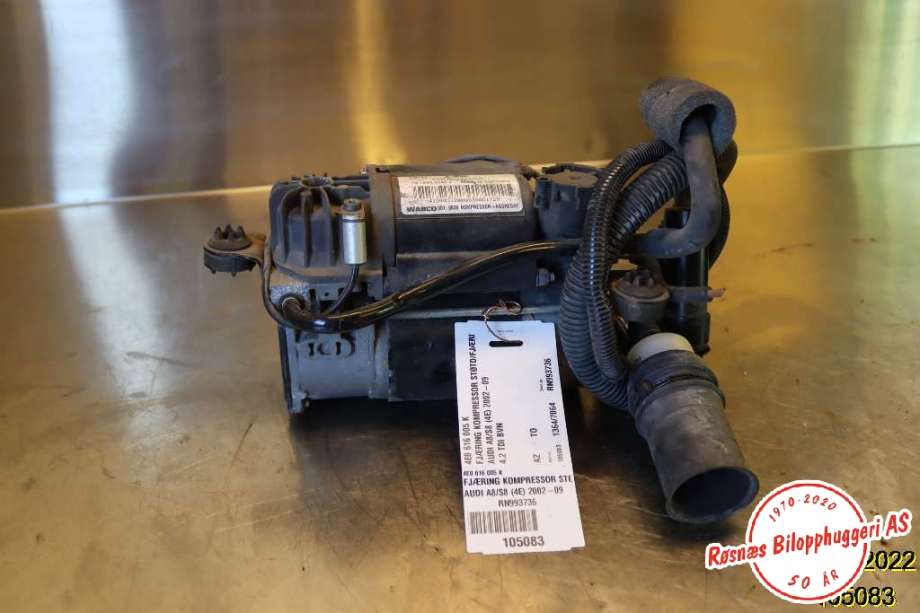 Kompressor nivå/luft til Audi A8, 2003-2010 (Type II) (AUDI|4E0 616 005 K)