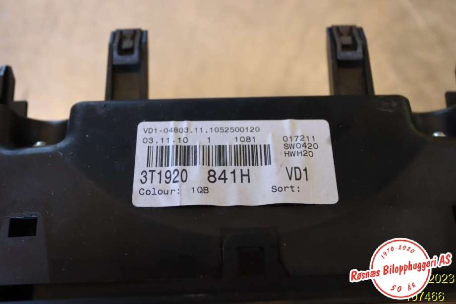 Speedometer til Škoda Superb 2008-2015 (Type II)  (SKODA|3T1 920 841 H|)