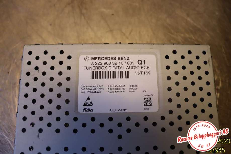 Bilstereo diverse til Mercedes C-Klasse 2014-2018 (Fase 1) (W205) (W205) (MERCEDES|A2229003210|)
