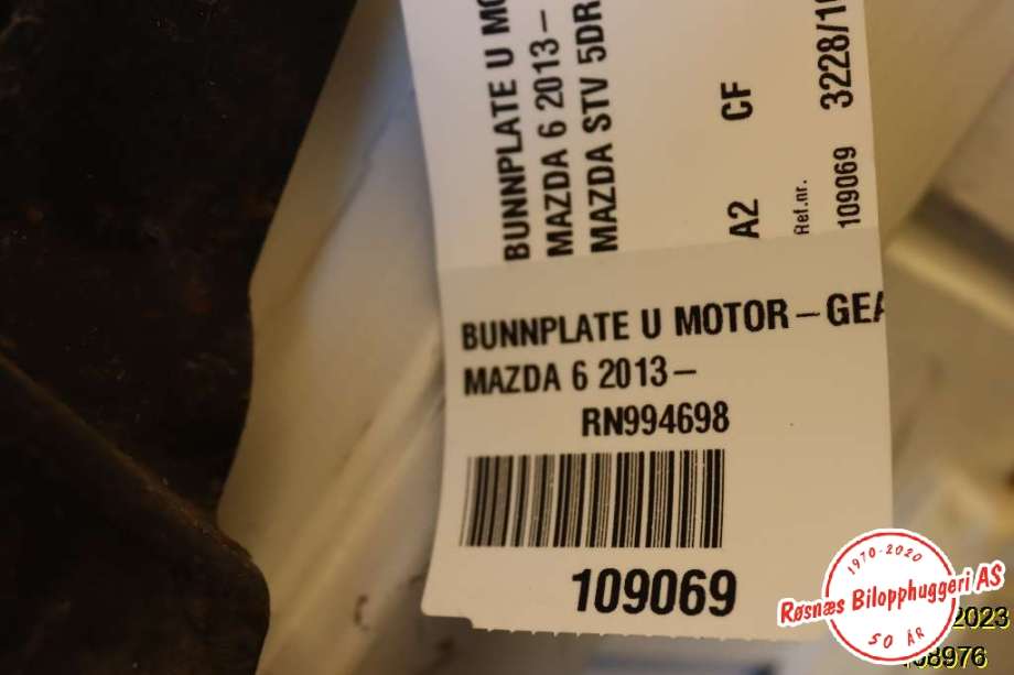 Bagasjerom teppe/gulvplate til Mazda 6 2013-2015 (Type III, Fase 1) (MAZDA|)