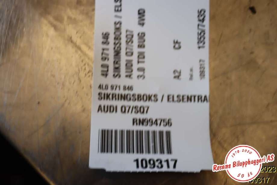 Sikringsboks til Audi Q7, 2006-2010 (Type I, Fase 1) (AUDI|4L0 971 846)