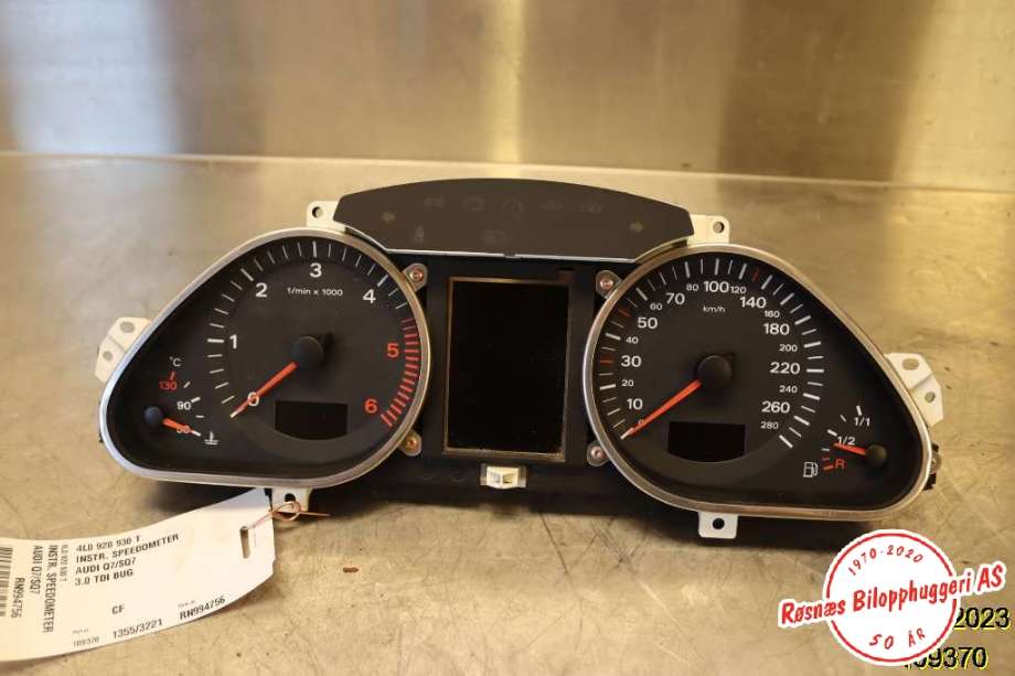 Speedometer til Audi Q7, 2006-2010 (Type I, Fase 1) (AUDI|4L0 920 930 T)