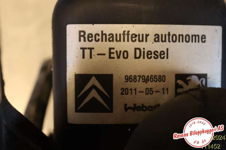 Dieselvarmer til Peugeot 508 2011-2014 (Type I, Fase 1)  (PEUGEOT|9687946580|)