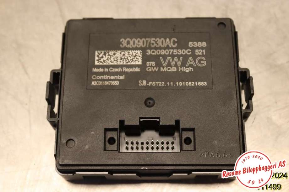 Styreenhet diverse til VW Tiguan, 2016-2020 (Type II, Fase 1)  (VOLKSWAGEN|3Q0 907 530 AC)