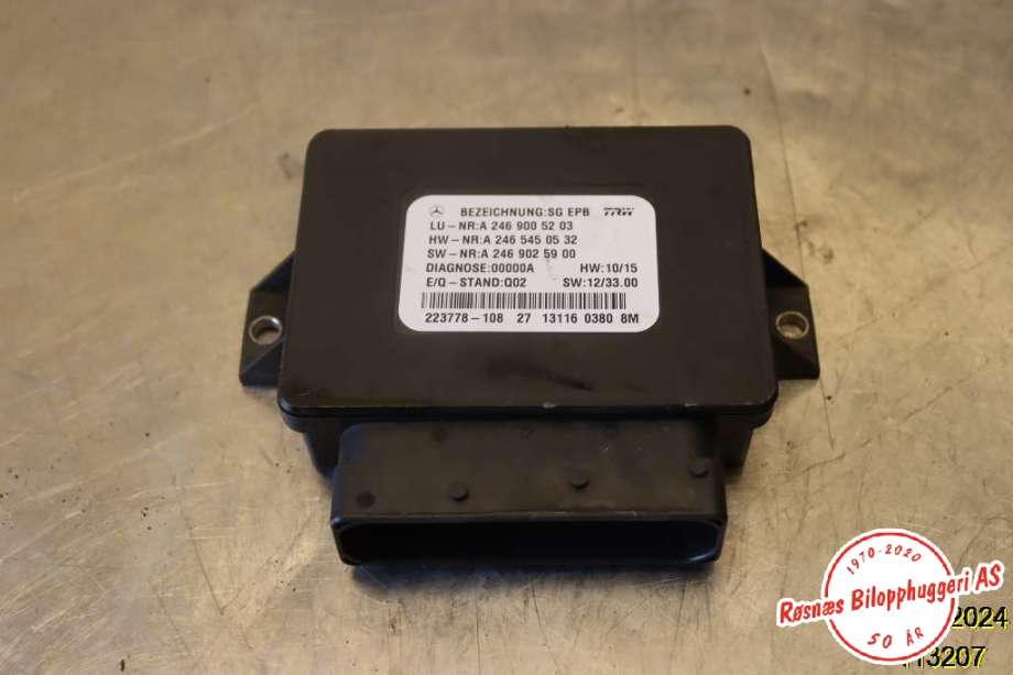 Styreenhet elektrisk parkbrems (EPB - Electric Parking Brake) til Mercedes CLA, 2013-2019 (C117) (C117) (MERCEDES|A 246 900 52 03)