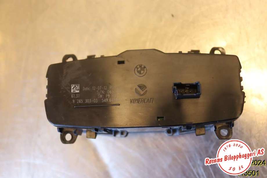 Bryter lys til BMW 3-Serie 2012-2018 (F30/F31/F34) (F30/F31/F34) (BMW|61 31 9 265 303|)