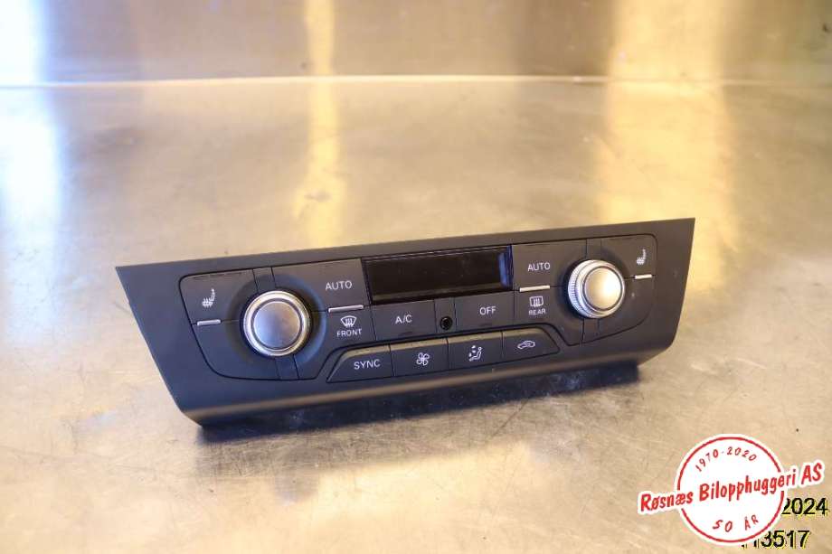 Varmeapparat betjening til Audi A6, 2014-2018 (Type IV, Fase 2) (C7) (C7) (AUDI|4G0 820 043 CD)