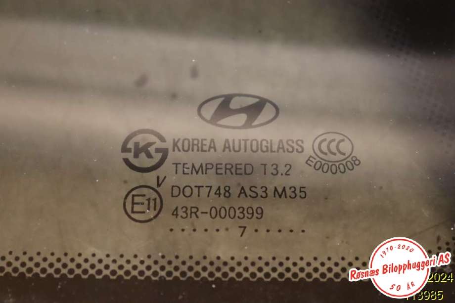 Siderute venstre til Hyundai Santa Fe 2006-2009 (Type II, Fase 1)  (HYUNDAI|43R-000399|)