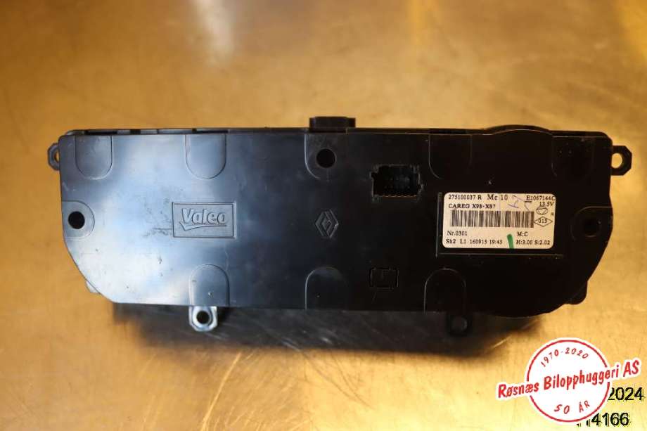 Varmeapparat betjening til Renault Captur 2013-2020 (Type I)  (RENAULT|275100037R|)