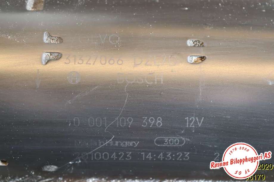 Starter diesel til Volvo V70 2007-2013 (Type III, Fase 1)  (VOLVO|31327066|)