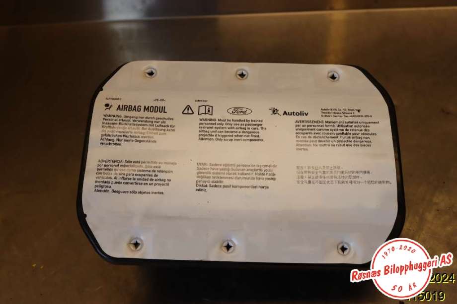 Airbag passasjer til Ford Focus, 2011-2014 (Type III, Fase 1)  (FORD|BM51A044A74FB)