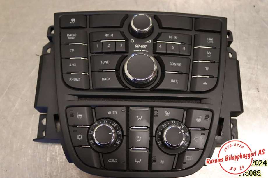 Varmeapparat betjening til Opel Astra J 2010-2015 (OPEL|13343708|)