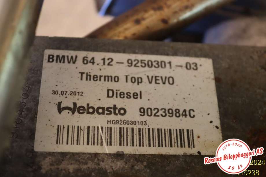 Dieselvarmer til BMW 5-Serie 2010-2017 (F10/F11) (F10/F11) (BMW|64 50 2 222 636|)
