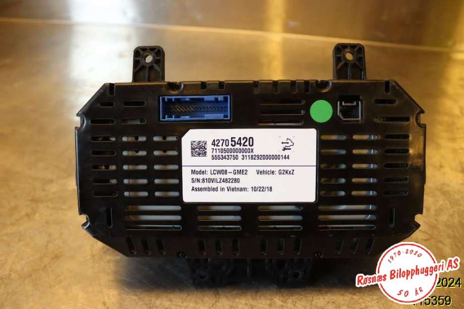 Speedometer til Opel Ampera-e 2017-->> (Type II)  (OPEL|42705420|)