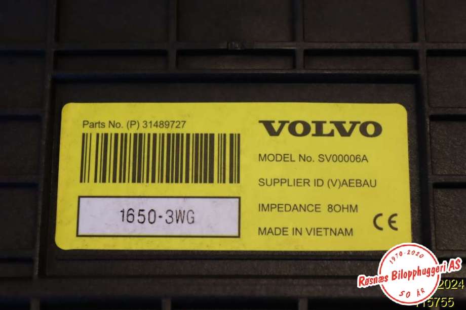 Bilstereo høyttaler til Volvo V90 / V90 CC / S90 2016-->>  (VOLVO|31489727|)