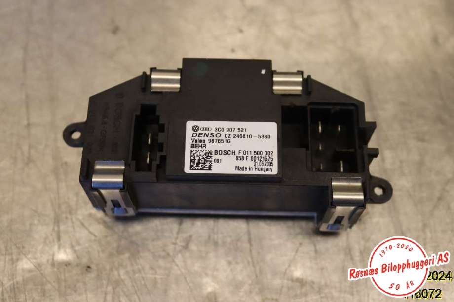 Varmeapparat motstand til VW Golf, Plus/Cross 2005-2009 (Fase 1)  (VOLKSWAGEN|3C0 907 521|)