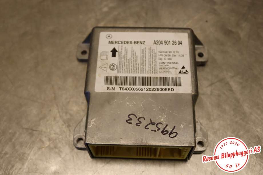 Airbag elektronikk til Mercedes C-Klasse, 2011-2014 (Fase 2) (W204) (W204) (MERCEDES|A204 901 26 04)