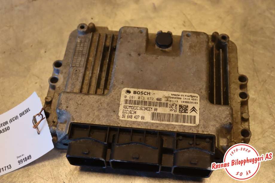 Styreenhet motor til Citroën C3, Picasso 2009-2017 (CITROEN|9664843780|)