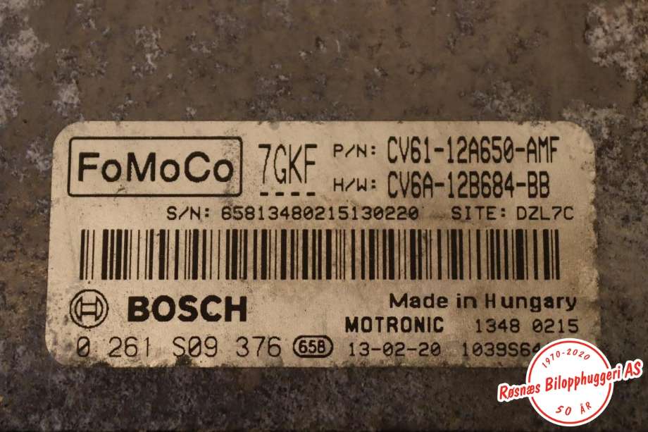 Styreenhet motor til Ford Focus 2011-2014 (Type III, Fase 1)  (FORD|CV61-12A650-AMF|)