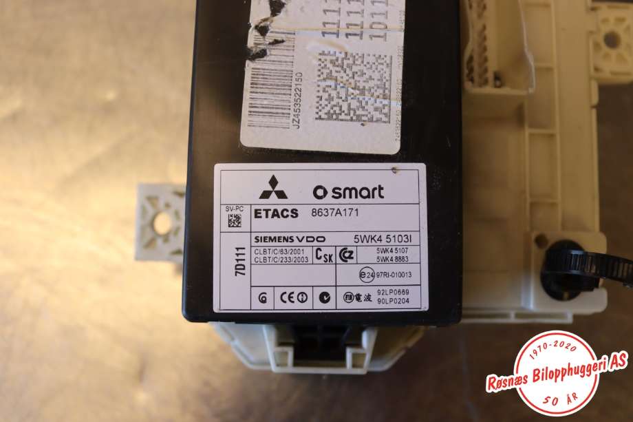 Sikringsboks til Mitsubishi Colt 2009-2013 (Type VII, Fase 2) (MITSUBISHI||8637A171)