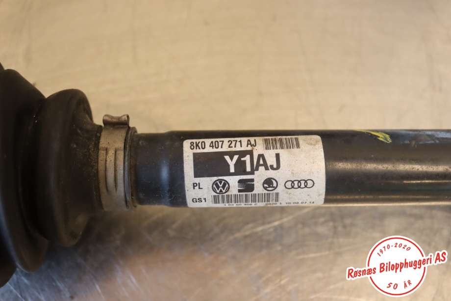 Drivaksel venstre foran til Audi A5 2007-2016 (Type I)  (AUDI||8K0407271AJ)