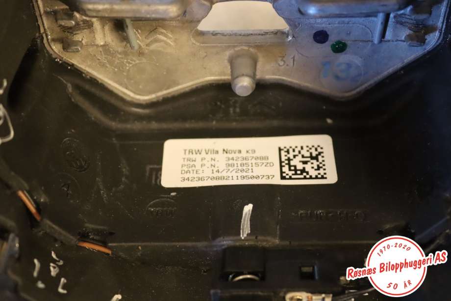 Ratt til Peugeot Partner 2019-->> (Type III)  (PEUGEOT||98185157ZD)